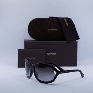 Tom Ford Vivienne FT0278 01B Rectangle Sunglasses - Black/Smoke